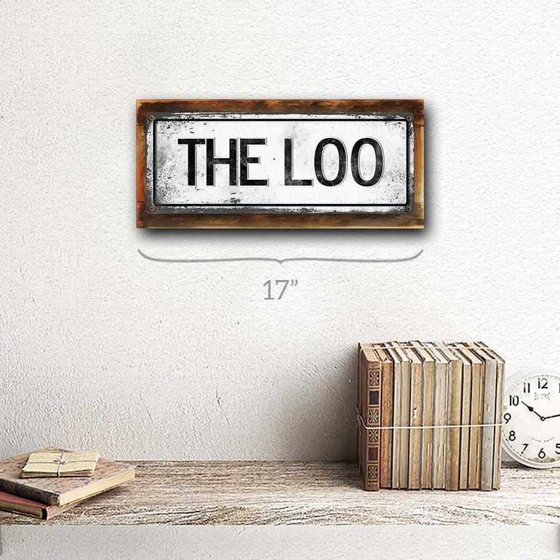 Retro The Loo Metal Sign Wall Decor for Bath and Laundry Etsy