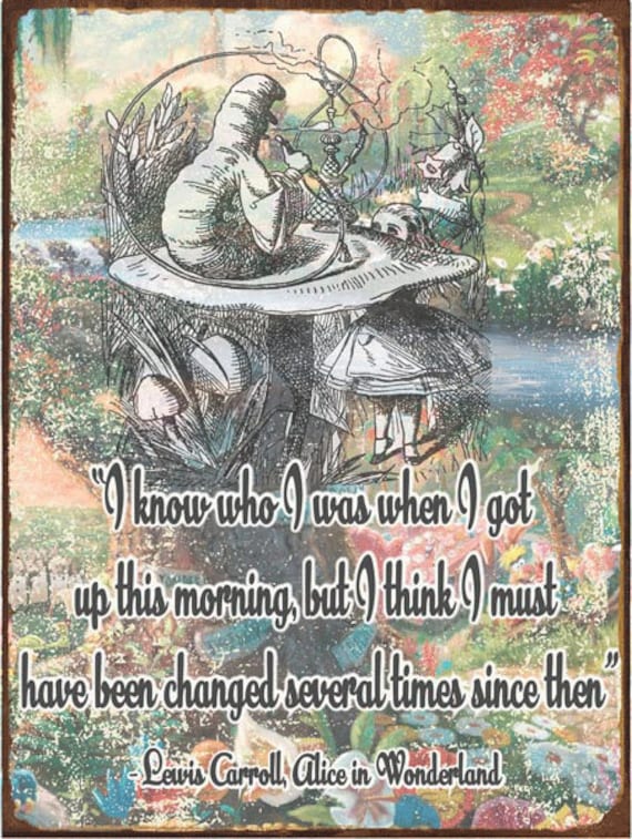 Alice in Wonderland Caterpillar Quote Metal Sign HB7278 Etsy