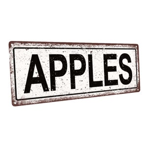 Letrero de metal con forma de manzana; decoración de pared para ocasiones especiales