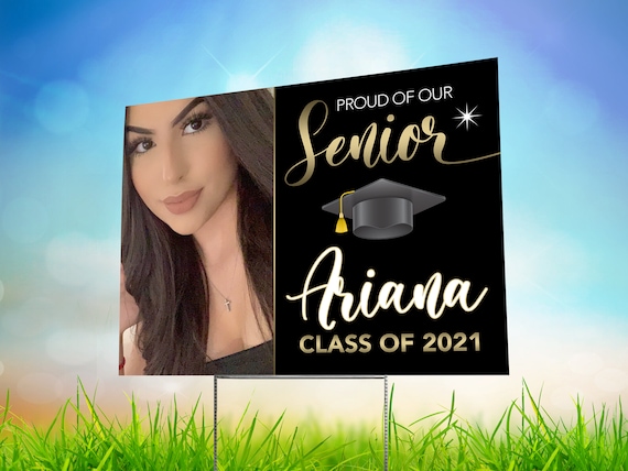 CUSTOM Graduation Yard Sign, Class of 2026, Senior Photo Sign, Photo Graduation Sign, Proud of our Senior