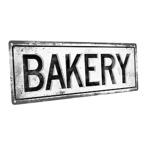 Bakery Metal Sign; Wall Decor for Kitchen and Dining Room