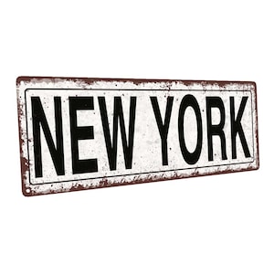 New York Metal Sign; Wall Decor for Home and Office