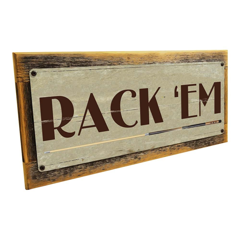 Rack 'em Billiards or Poolmetal Sign; Wall Decor for Mancave, Den, or ...