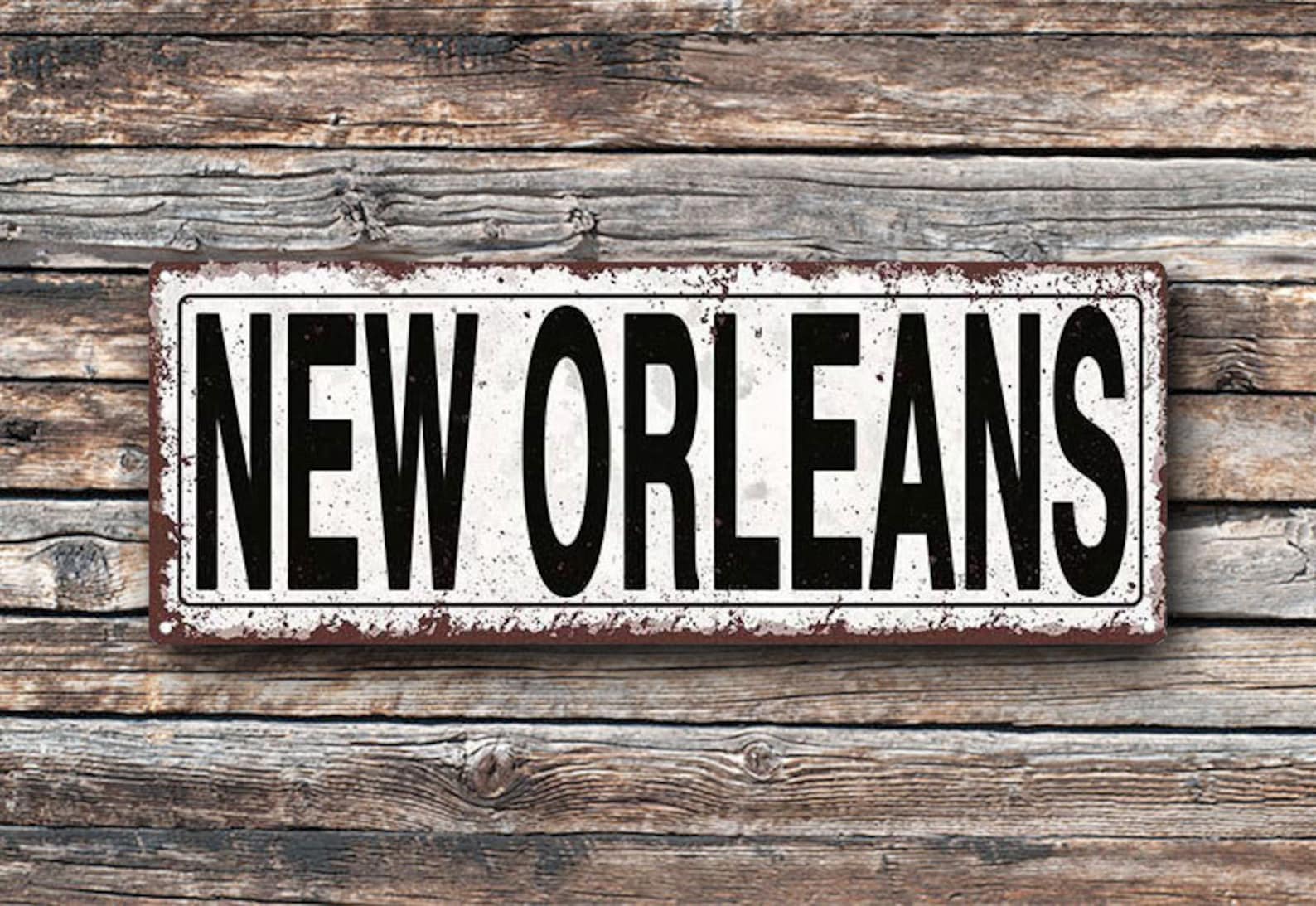 New Orleans Metal Street Sign Rustic Vintage - Etsy