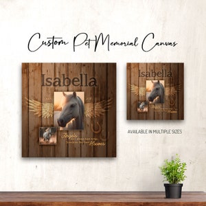 Custom Photo Pet Memorial Canvas: Pet Loss, Condolence Gift, Keepsake, Personalized Gift