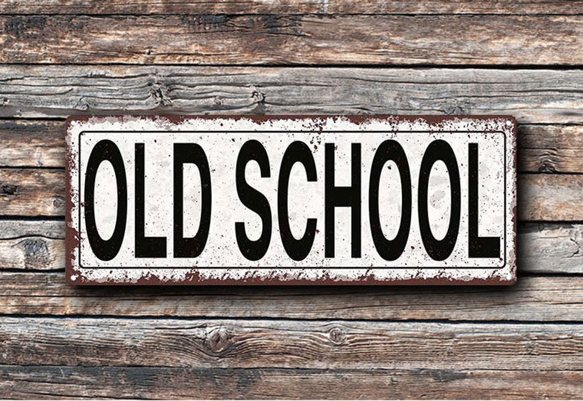 Old School Metal Street Sign Rustic Vintage Etsy