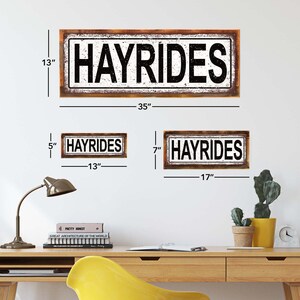 Hay Rides Metal Sign Wall Decor for Seasonal Ocassions image 4