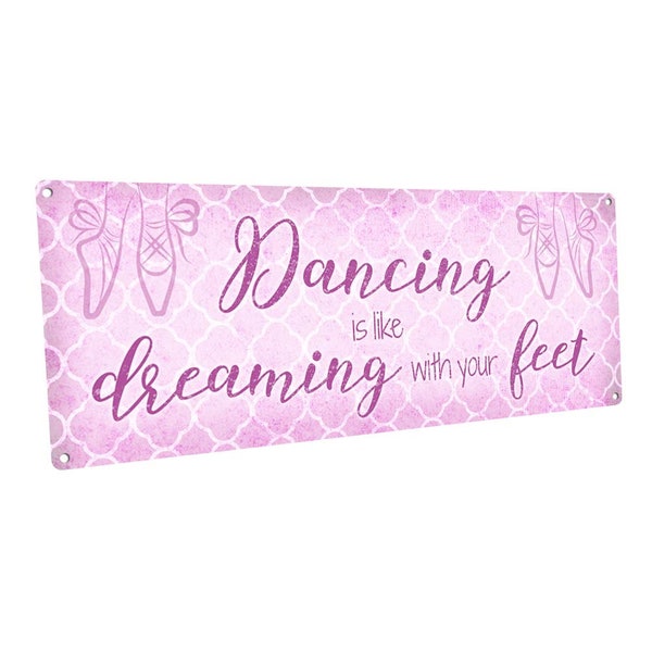Dancing Is Like Dreaming With Your Feet Metal Art Print for Decorating Home and Office MEM2115