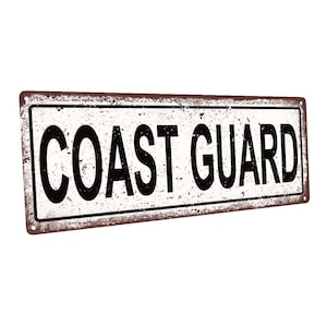 Coast Guard Metal Sign; Wall Decor for Home and Office