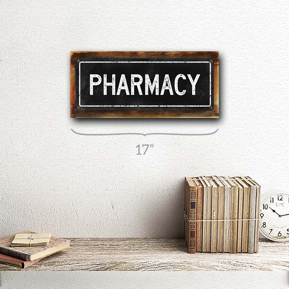 Black Pharmacy Metal Sign Wall Decor for Bath and Laundry Etsy