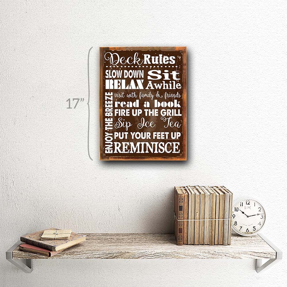 Deck Rules Rules Metal Sign; Wall Decor for Porch, Patio, or Deck - Etsy