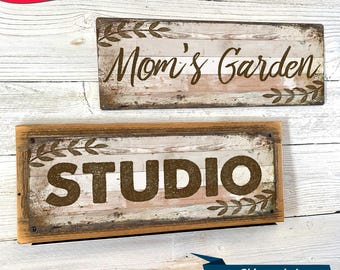 CUSTOM Rustic Wood Design on Metal Sign; Wall Decor for Home and Office, Personalized Gift