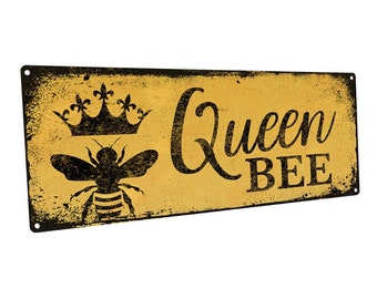 Queen Bee Metal Art Print for Decorating Porch, Patio, and Deck