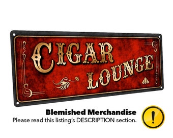 Blemished--Red Cigar Lounge Metal Sign--Blemished