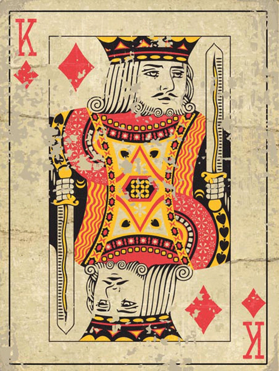 King Playing Card Den Gameroom Mancave HB7248 Etsy