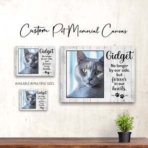 Custom Photo Pet Memorial Canvas: Pet Loss, Condolence Gift, Keepsake, Personalized Gift