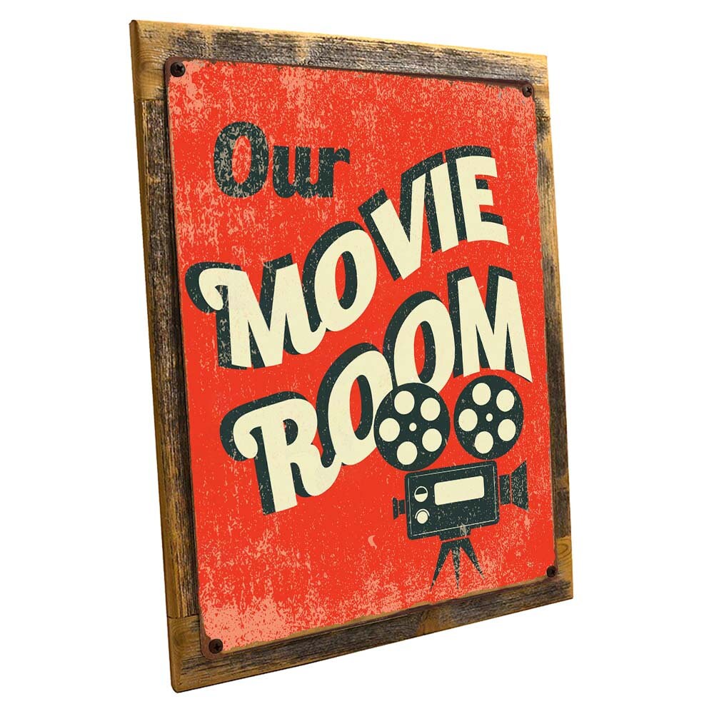 Our Movie Room Metal Sign Wall Decor for Home Theater or | Etsy