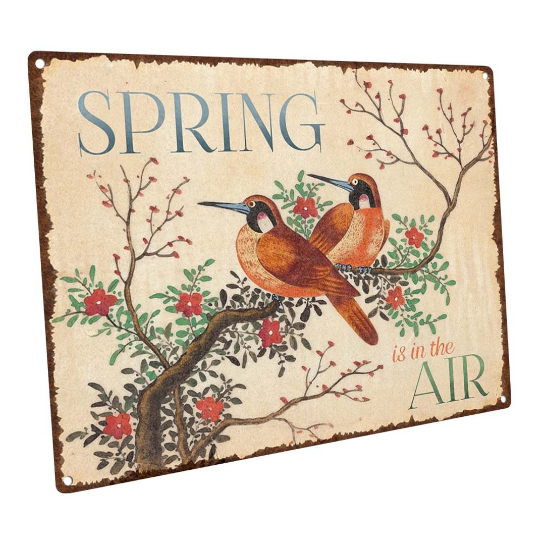 Spring is in the Air Metal Sign; Wall Decor for Seasonal Occasions - Etsy
