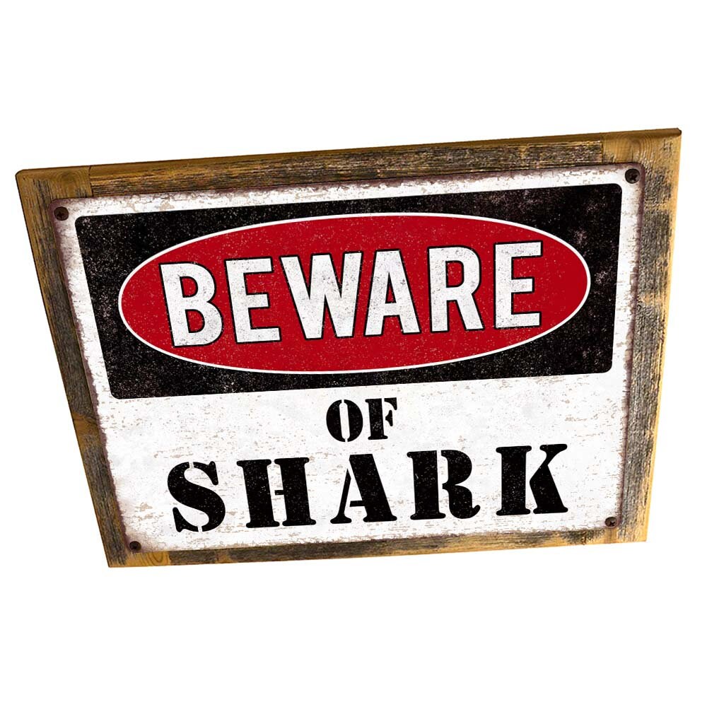 Beware of Shark Metal Sign for Vacation Home Decor Cabin | Etsy