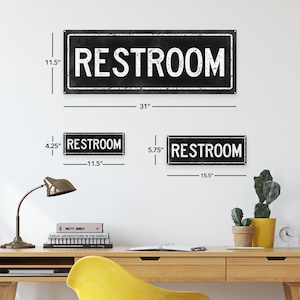 RESTROOM Metal Street Sign, Vintage, Retro - Etsy