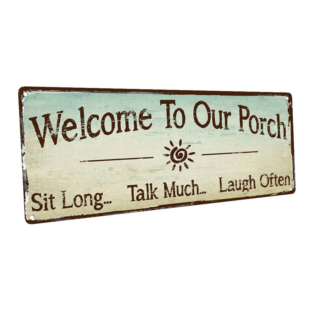 to Our Porch Metal Sign Wall Decor for Porch, Patio, or Deck Etsy