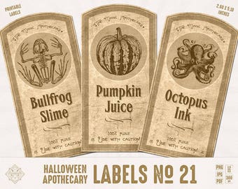 vintage halloween labels digital apothecary label old etsy