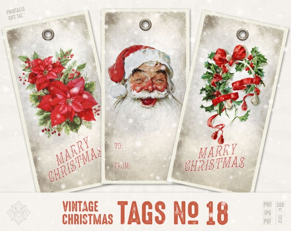 Holiday Gift Tags Christmas Tags Printable Christmas Gift | Etsy
