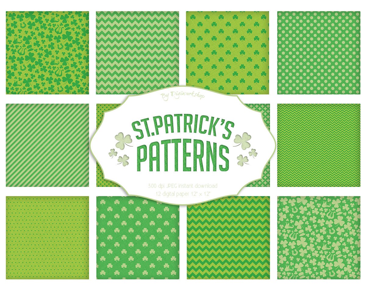 St. Patrick's Day Digital Paper: St. Patrick's | Etsy