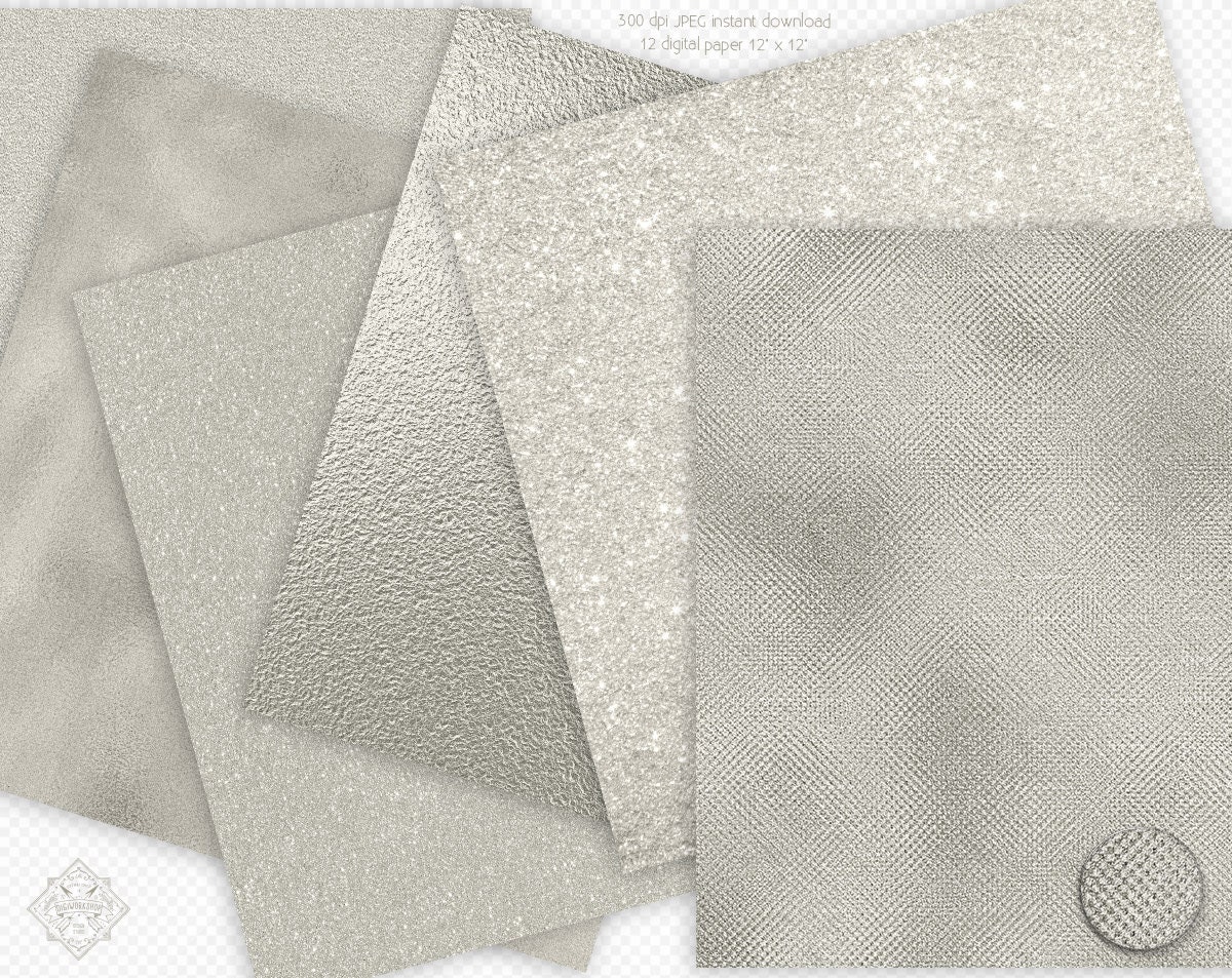 Platinum Texture Digital Paper Platinum Textures Etsy