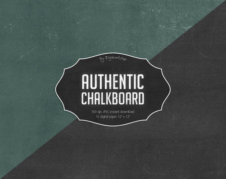Chalkboard Digital Paper authentic Chalkboard With Etsy