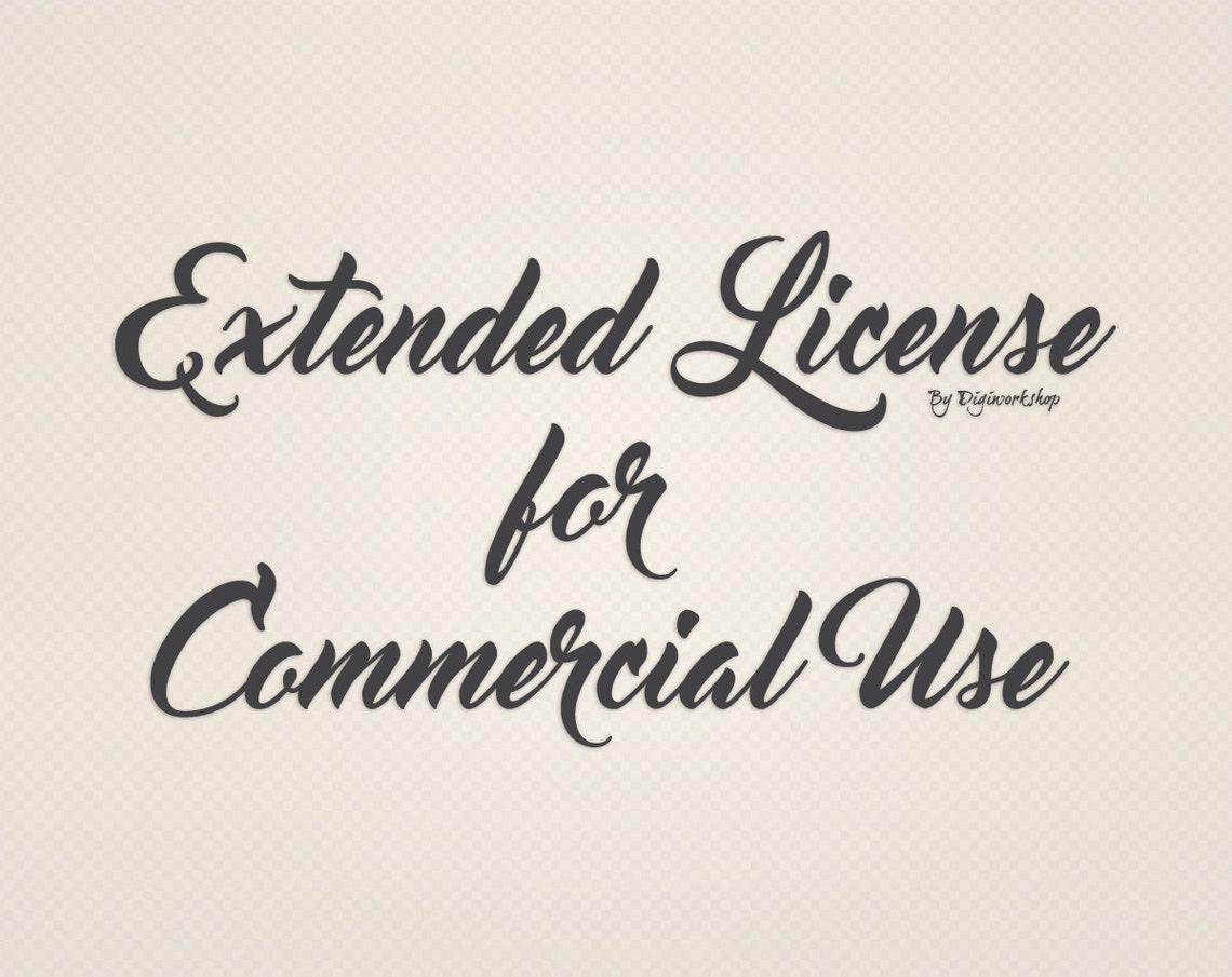 Extended License for Commercial Use AddOn Etsy