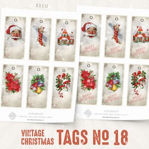 Holiday Gift Tags Christmas Tags Printable Christmas Gift | Etsy