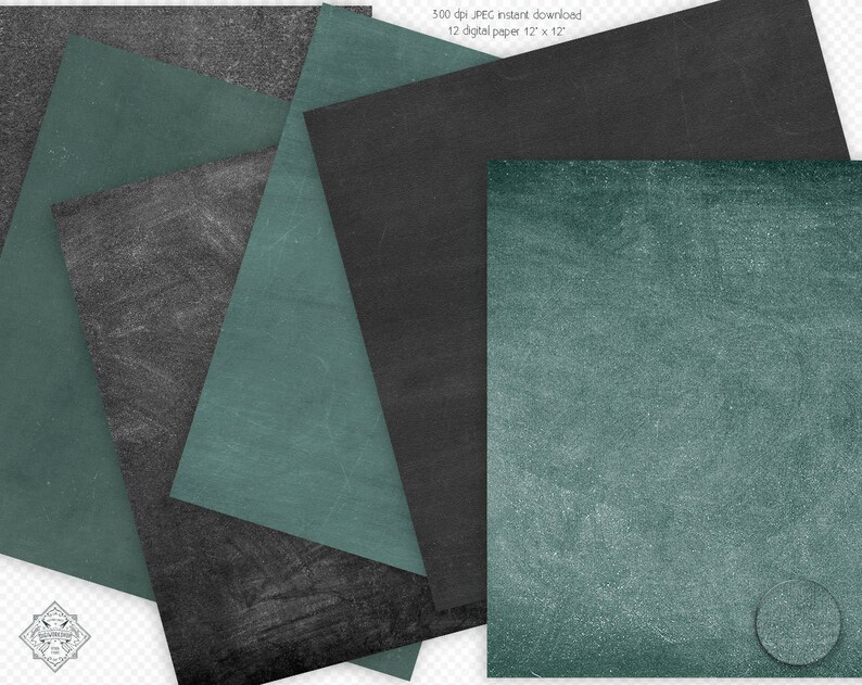 Chalkboard Digital Paper authentic Chalkboard With Etsy