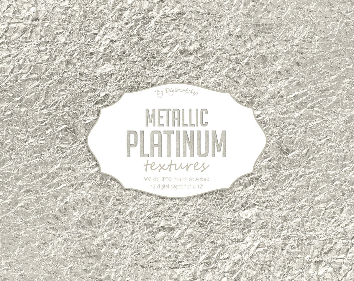 Platinum Texture Digital Paper Platinum Textures Etsy