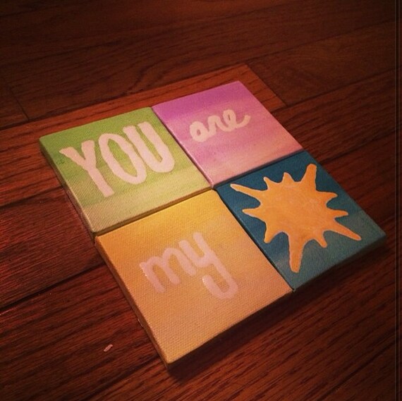 Items similar to You Are My Sunshine Canvas Paintings on Etsy