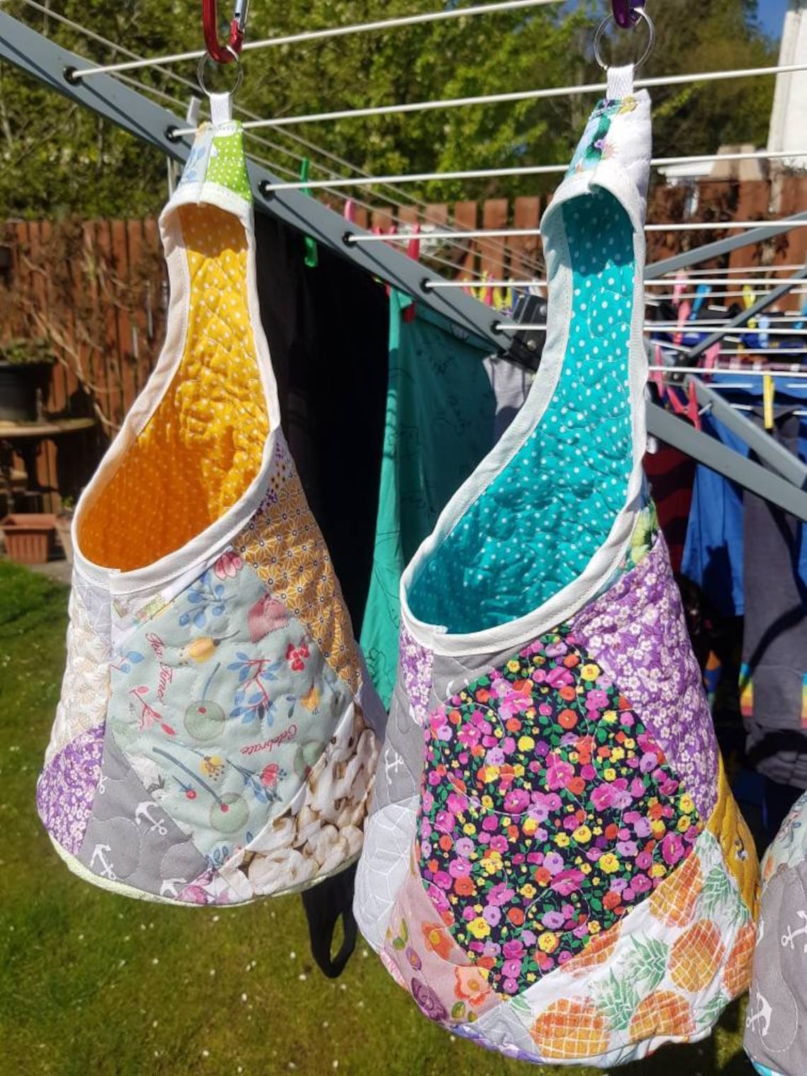 Handmade Quilted Peg Bag Conical peg bag Wigwam peg bag Etsy