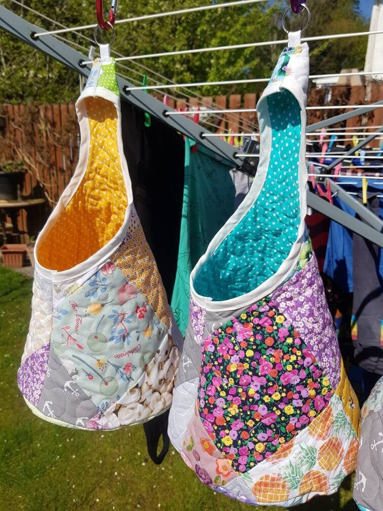 Handmade Quilted Peg Bag Conical Peg Bag Wigwam Peg Bag Etsy UK