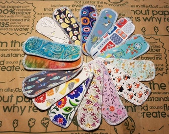 7.5" Wingless Cloth Panty Liners & Pads, Reusable