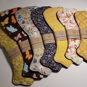 10.5"-16.5" Light, Medium, Heavy, Very heavy Reusable Menstrual Pads - MUFFIN TOP SHAPE - Reusable Sanitary Pad, Zero Waste, Ecofriendly