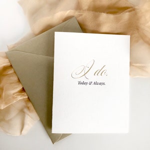 Tarjeta de boda - Lo hago hoy y siempre, tarjeta de felicitación del día de la boda, tarjeta de felicitación de boda