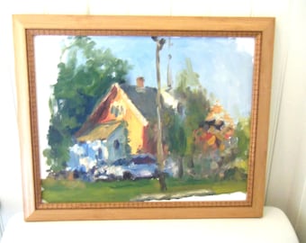 Great American Impressionist Landscape Oil on Canvas Framed  Painting