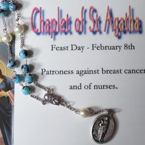 St Agatha 6mm Chaplet met instructies