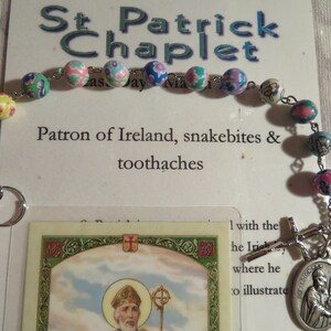 St Patrick CLAY 8mm Chaplet  w/Instructions
