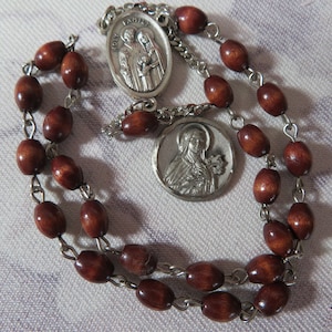 St Therese Lisieux Wooden Chaplet