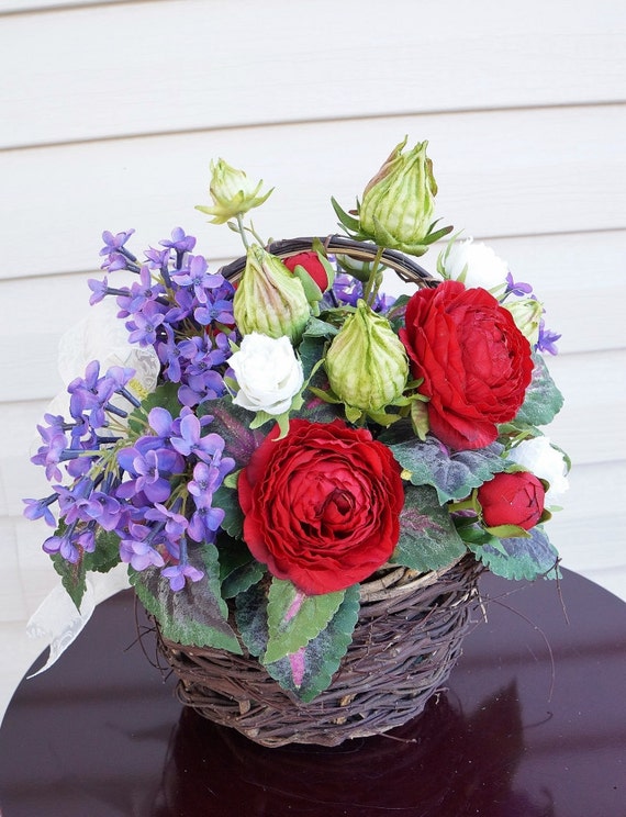 Summer Splendor Home Decor Silk Floral Arrangement Etsy