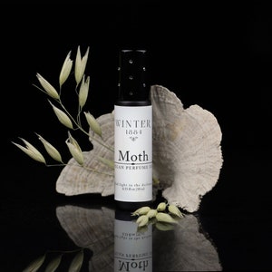 MOTH Natural Perfume Oil Roll On, Large 10 ml Roll-On, Earthy Palo Santo Roller, Be different, Sophisticated Warm Handmade Vegan Fragrances