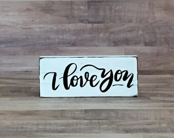 I Love You wooden sign, I Love You, Valentines Day Decor, Valentines wooden sign, Holiday Decorations, Valentines Decor, Love wooden sign