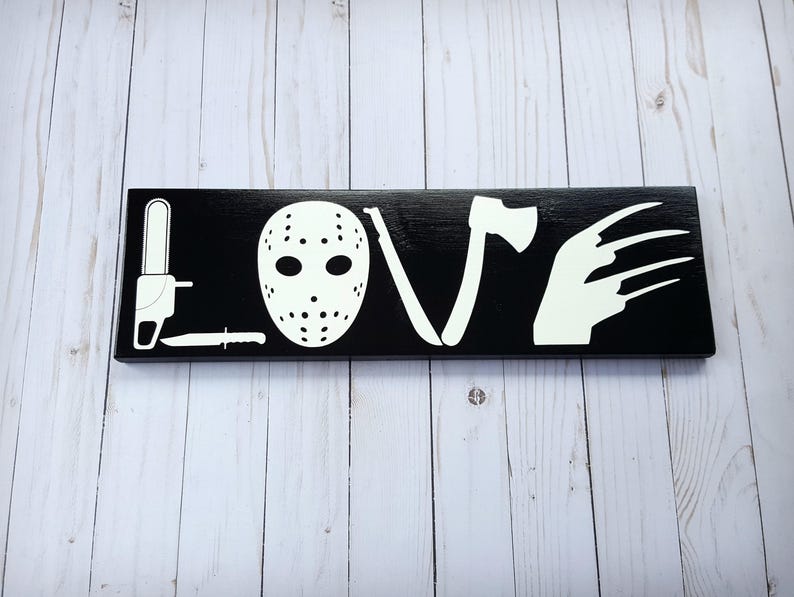 Download Horror Movie Love wooden sign I Love Horror Horror Movie ...