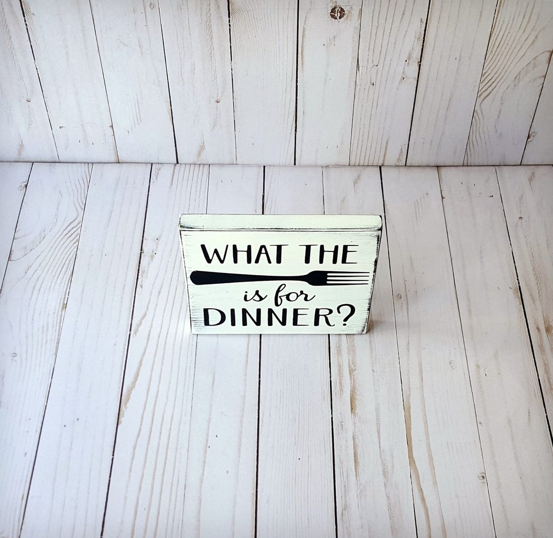 What the Fork is for Dinner wood sign What the Fork is for Etsy