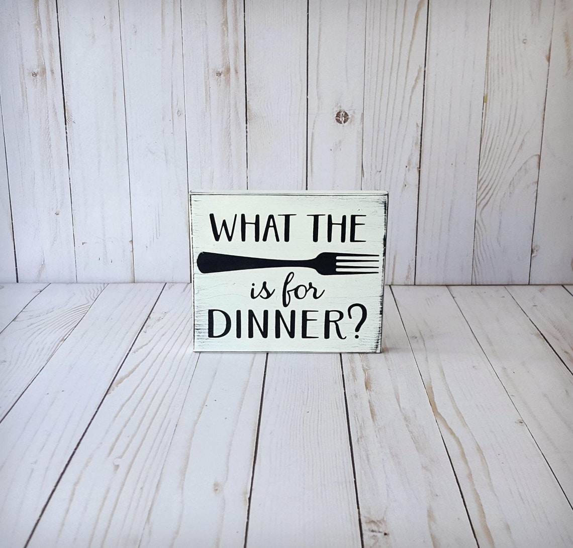 What the Fork is for Dinner Wood Sign What the Fork is for Etsy